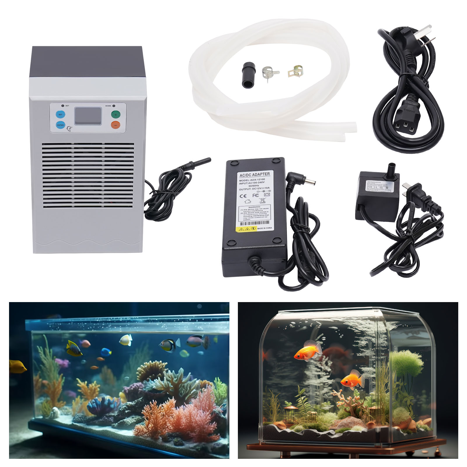 Marine Aquarium Temperature - Aquarium Water Chiller, 100W Fish Tank
