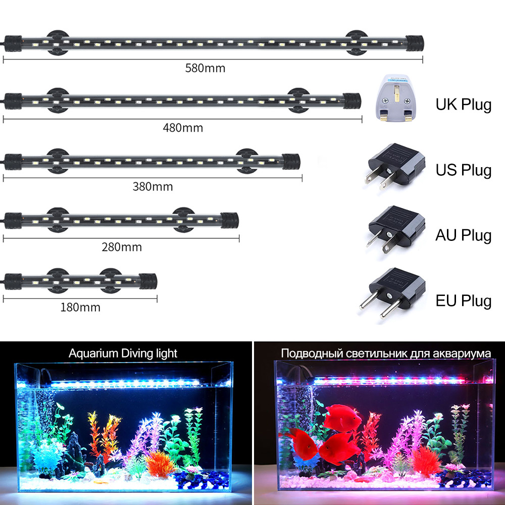 Marine Aquarium Led Lights - 90-260V Aquarium Light LED Waterproof Fish