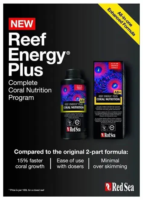 Red Sea REEF ENERGY PLUS  AB+  – обзор и цена Coral Food Liquid