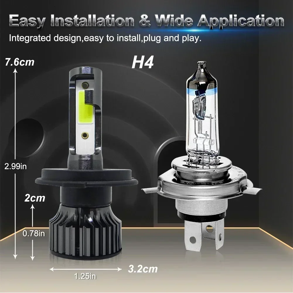 P1Car LED Headlight H4 H7 H1 H – обзор и цена Actinic Blue Led