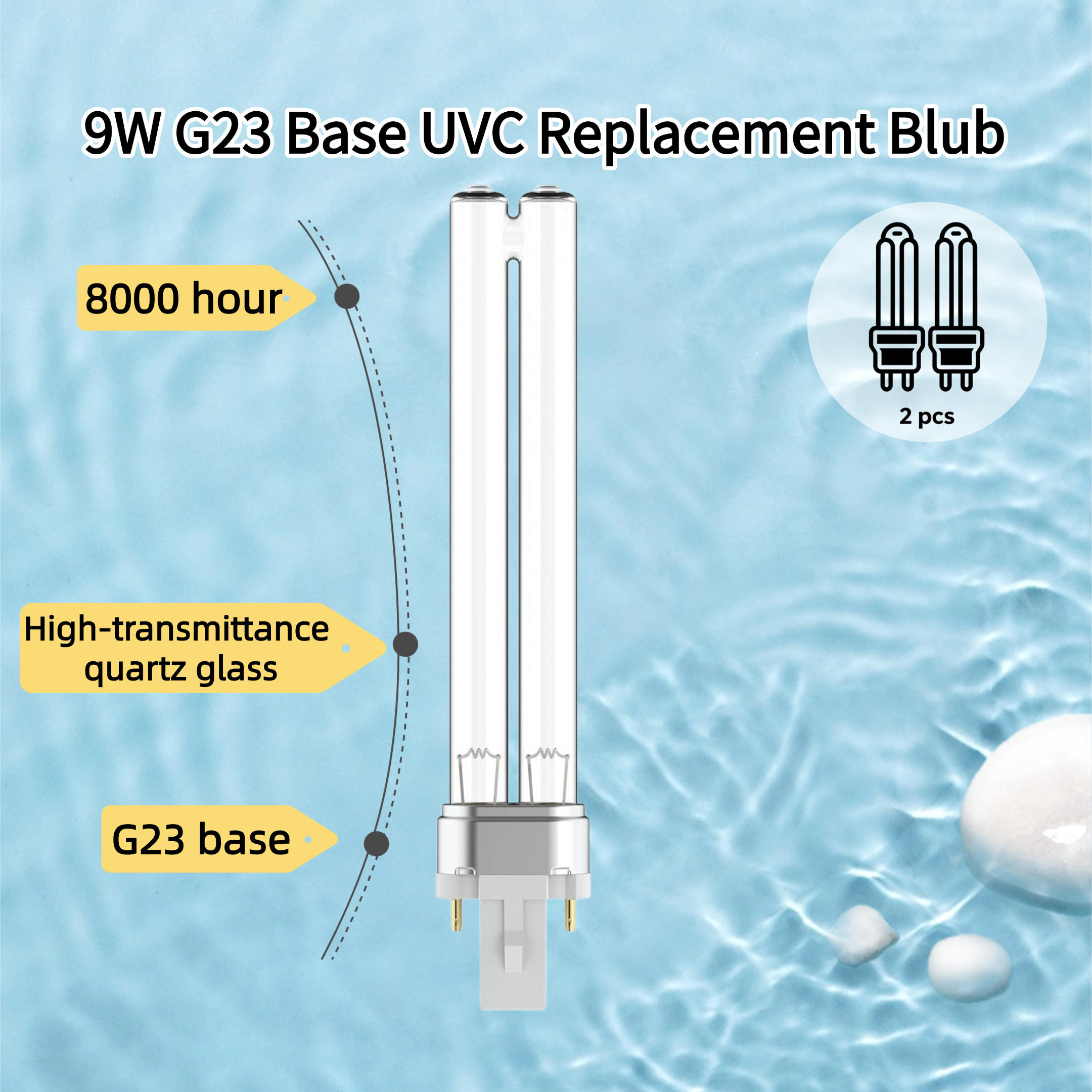 UV Light Bulb 2 x 9w G23 UV la – обзор и цена Marine Aquarium Uv