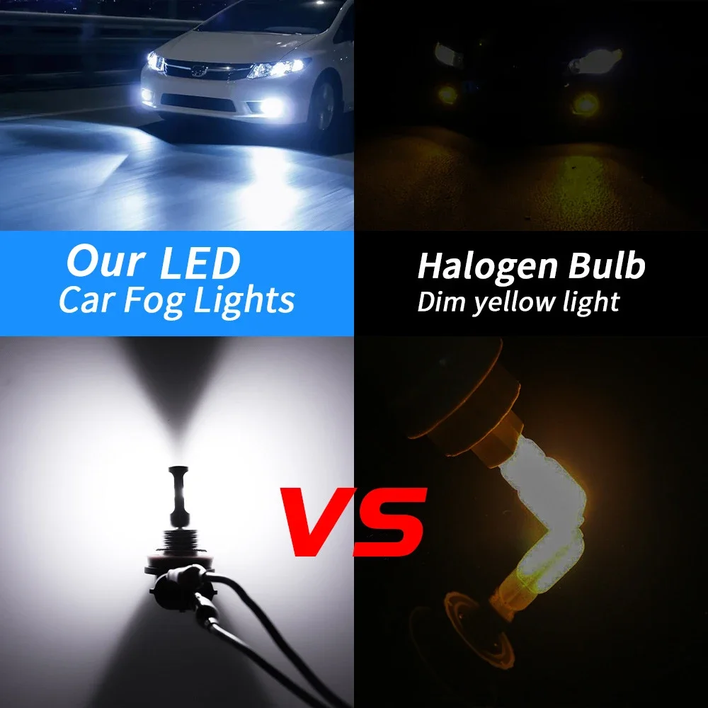 2Pcs H8 H11 LED Bulb 9005 HB3  – обзор и цена Actinic Blue Led
