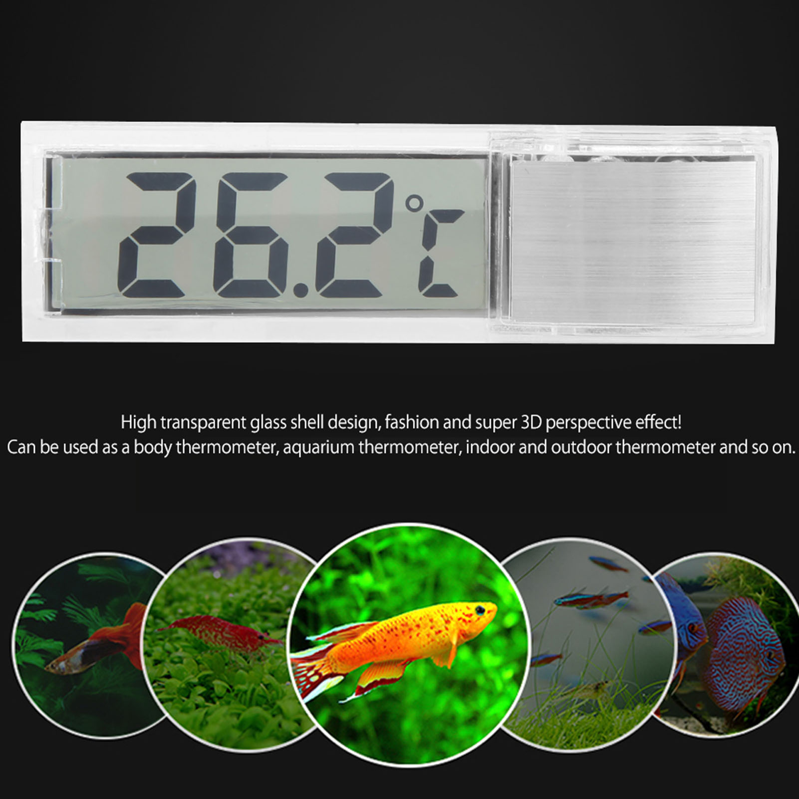3D LCD Electronic Transparent  – обзор и цена Marine Aquarium Temperature