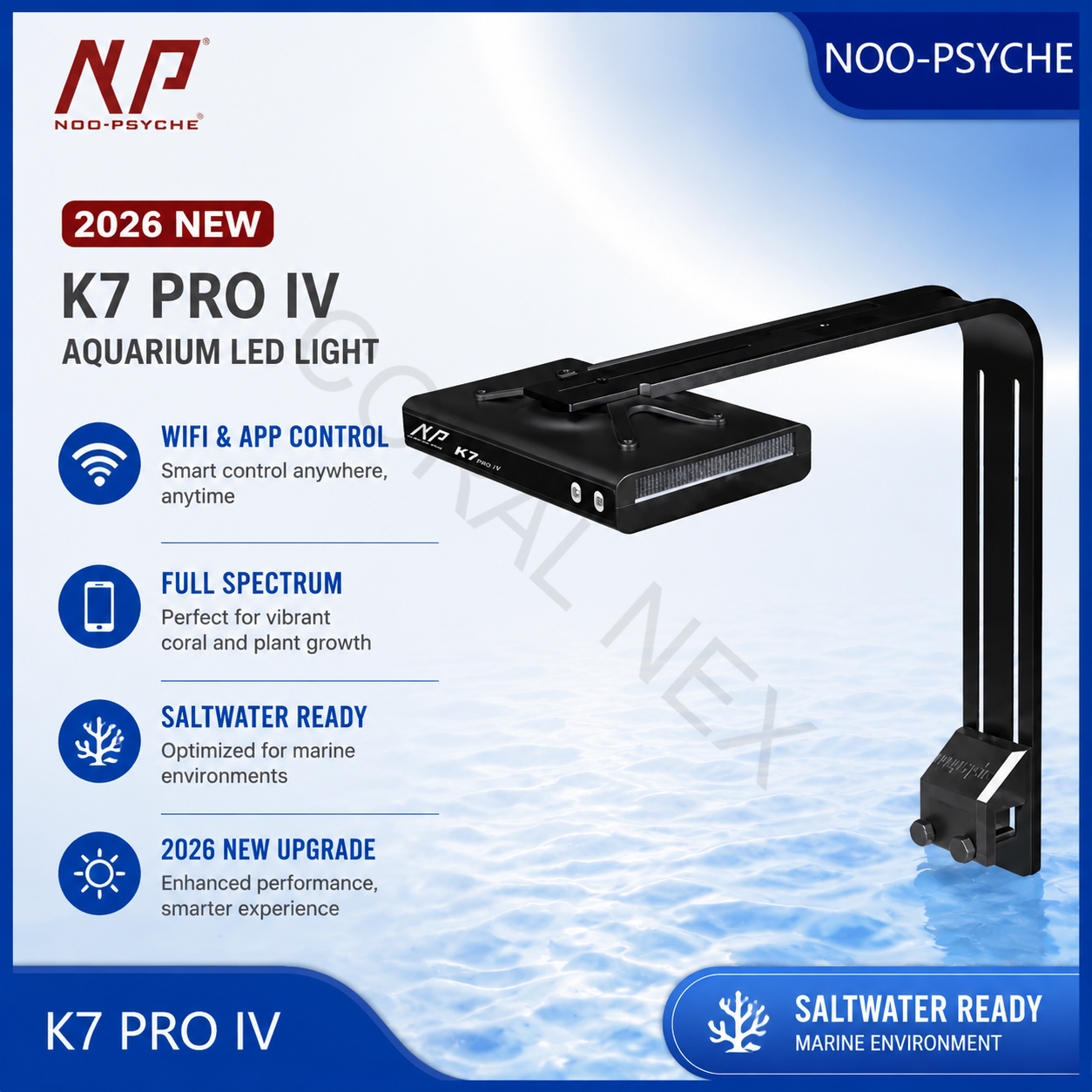 2026 New V4 NooPsyche K7 PRO I – обзор и цена Marine Aquarium Led Lights