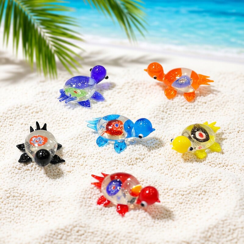 1pc Mini Glass Turtle Figurine – обзор и цена Marine Aquarium Japan