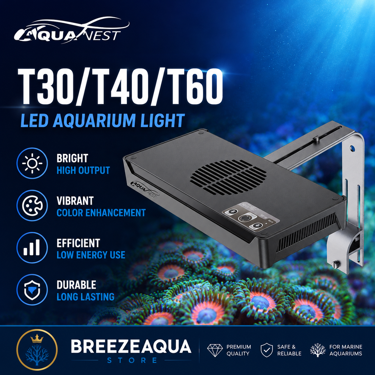 AQUANEST LED Aquarium Light T3 – обзор и цена Marine Aquarium Temperature
