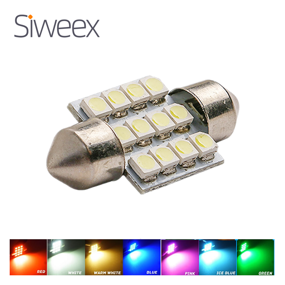 31mm 3528 1210 SMD 12 LED Car  – обзор и цена Actinic Blue Led
