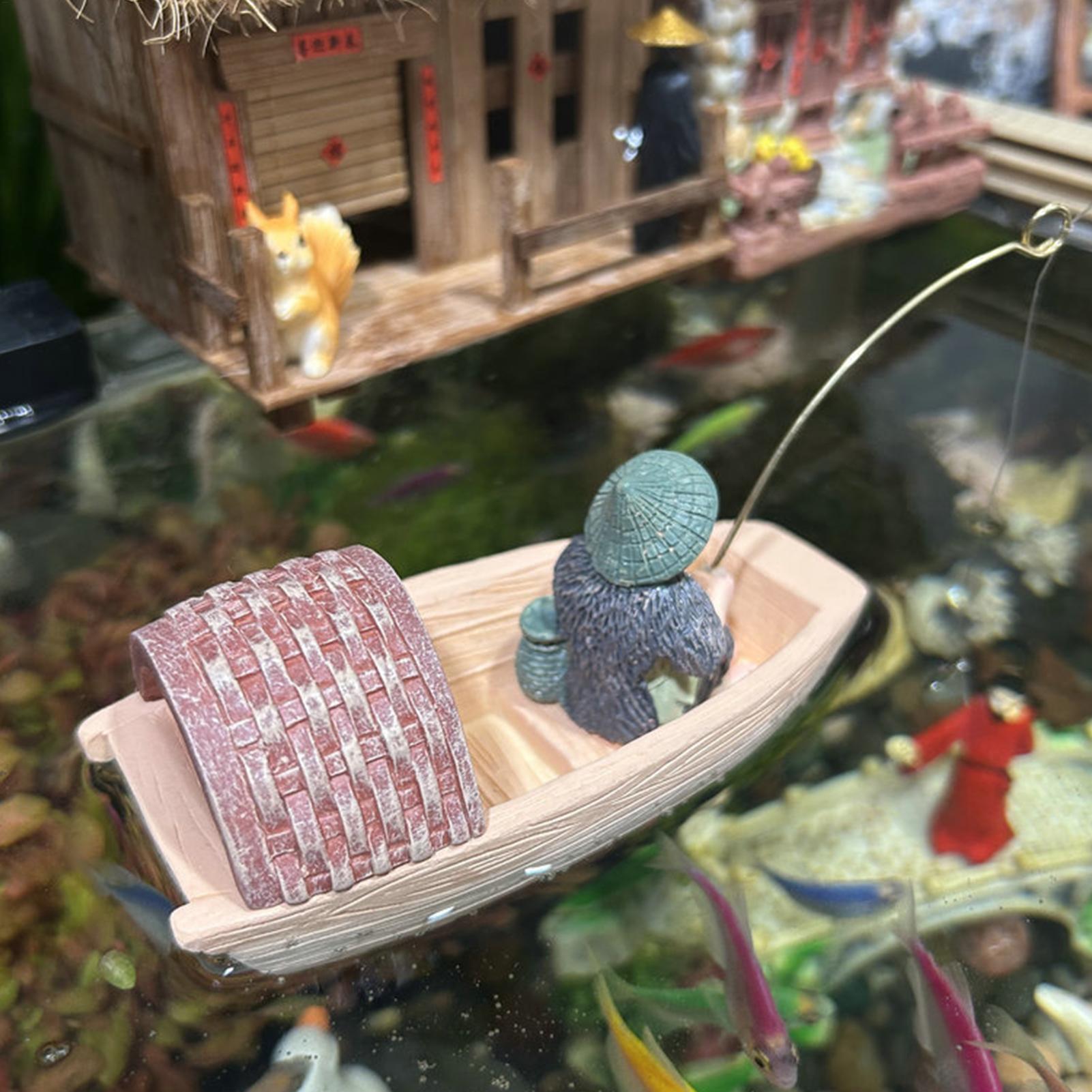Resin Floating Fisherman Boat  – обзор и цена Aquarium Innovative Marine