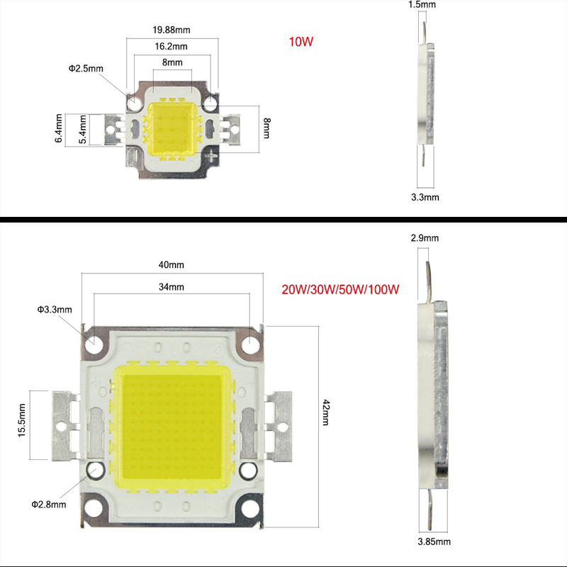 10W 20W 30W 50W 100W High Powe – обзор и цена Actinic Blue Led