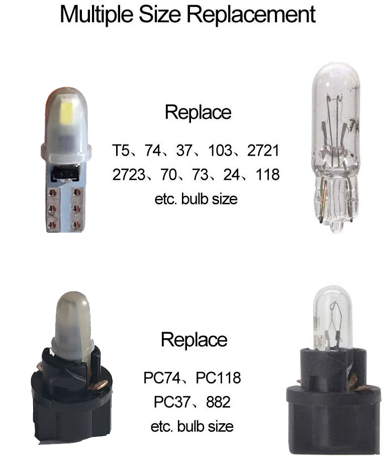 10pcs T5 PC74 B8.5 LED Canbus  – обзор и цена Actinic Blue Led