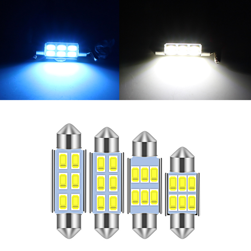4Pcs C5w Led bulb CANBUS Festo – обзор и цена Actinic Blue Led